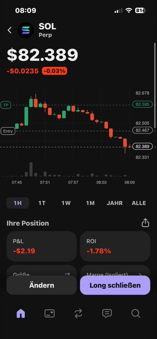 The image displays an app interface with a line chart showing the price change of a stock over time, likely S&P 500. The chart shows that there has been a dip in the stock's value, which might indicate a market downturn or negative news about the company. The title of the post is "S&P 500: $82,irting - 0.02%". The app name and logo are also visible on the screen.