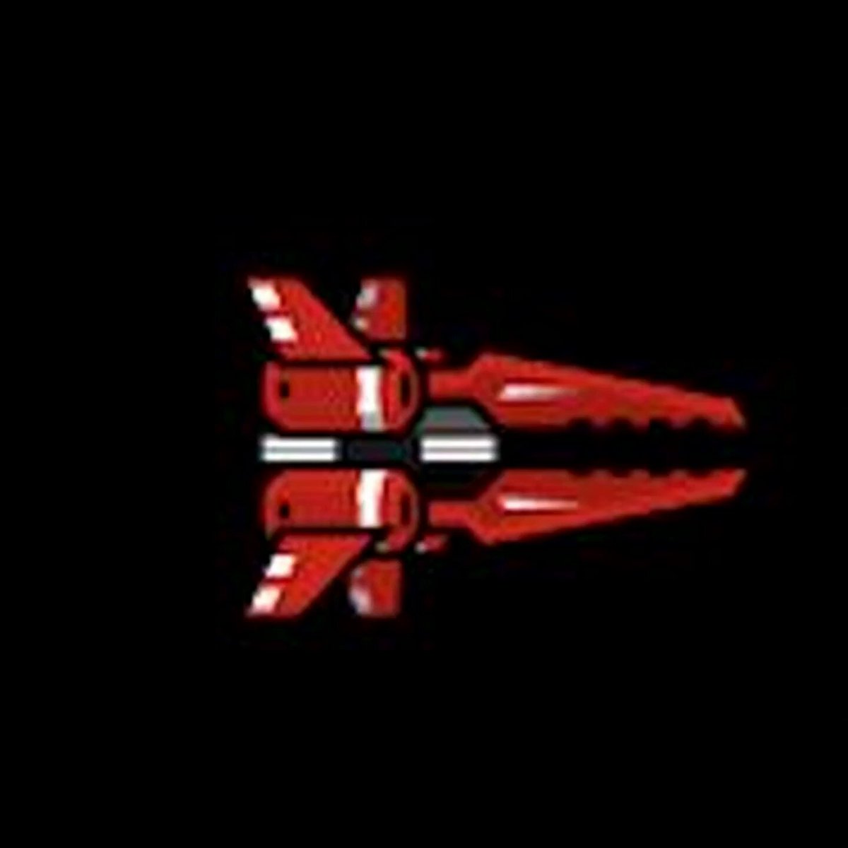 The image features a red rocket ship with two wings, positioned against a black background. It appears that the rocket ship has been captured from an aerial perspective, showcasing its design and structure. The caption below the image provides information about the rocket ship's capabilities and the game it belongs to.