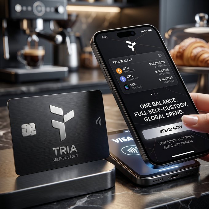 The image shows a person holding a smartphone displaying a cryptocurrency wallet app that allows them to use their own Bitcoin wallet for transactions without needing to hand over their keys to a custodian. The wallet app provides an interface where users can trade, hold, and spend from the same secure wallet balance as if they were using a traditional bank account. This innovative approach to managing digital assets offers greater control and flexibility in financial matters while also providing access to the global cryptocurrency market.
