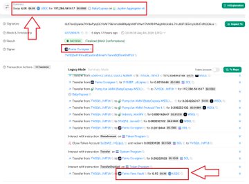 A GitHub repository page showing commit history for MetaMask/contract-library, with red arrows pointing to specific interface files like 'IMetaMaskExecution', 'IOpenRelay', and 'ITransferAndCall'.