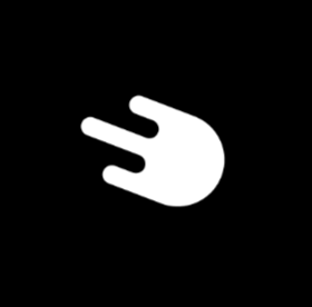The image displays a stylized white hand or pointer icon on a black background. In the context of the post about Strike launching bitcoin-backed loans with liquidation protection, the hand icon could symbolize the firm's offering—a guiding, protective gesture for users navigating Bitcoin-backed financing without the risk of forced liquidation.