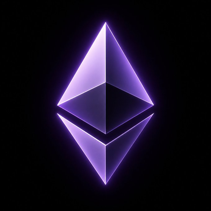 A glowing purple Ethereum logo set against a black background, celebrating the network's 11th anniversary. The geometric diamond emblem symbolizes the blockchain's foundational role in smart contracts, DeFi, NFTs, and Web3.