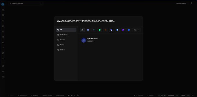 A screenshot of a crypto wallet interface showing a contract address (0xaC6Be0f6deC5587243D3F0cA3ad68452E24A72bc) and the 'RhythmNkuoma' account.