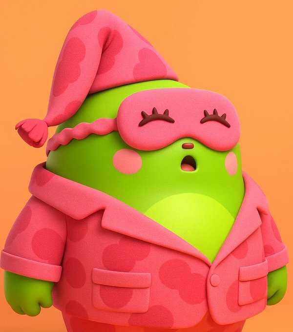 The image features a cartoon character dressed in pajamas, wearing a pink robe with polka dots and a pink hat that has a sleep mask attached to it. The character appears to be in a relaxed state, possibly taking a nap or resting. The image also includes text that references the concept of Web3 being about more than just speculation, as well as projects like @sleepagotchi, @quipnetwork, and @wallchain that are working on building something deeper related to attention becoming an onchain asset and Quantum-secure infrastructure emerging early.