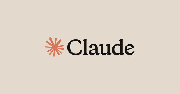The Claude AI logo, featuring an orange asterisk-like burst symbol next to the word 'Claude' in black on a cream background.