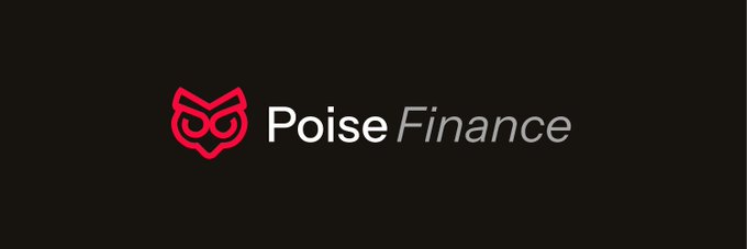 Logo of 'Poise Finance' featuring a stylized red owl icon on a black background.