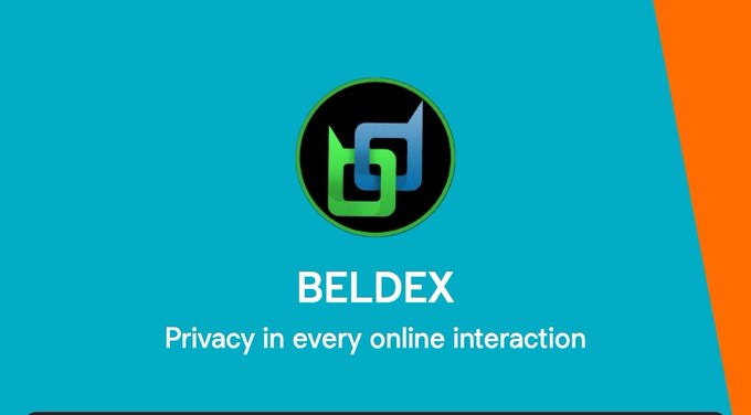 A teal and orange promotional banner for BELDEX featuring its logo and the tagline 'Privacy in every online interaction'.