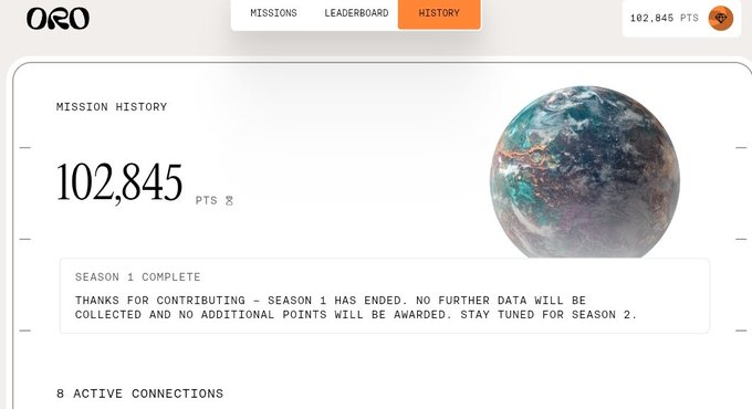 The image displays a screenshot of a computer screen with information related to a game or application called "Potential 10K Airdrop". The main focus of the image is a screenshot showing a planet, possibly a digital representation of Earth or another celestial body, which may have been used for gameplay purposes. Below this, there's text providing details about how the points are distributed among players during a particular season. The title of the post also reads "potential 10k airdrop".