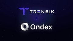 A dark graphic displaying the logo "TRENSIK" above "x" and the "Ondex" logo.