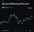 A financial chart titled "How low will Bitcoin get this year?" displays a candlestick price graph of BTCUSD, showing recent downward movement that supports the poster's bearish claim about bulls failing to break the 81k resistance level.