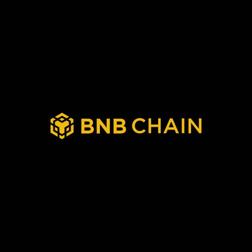 The image displays the yellow "BNB CHAIN" logo alongside a cube icon on a black background. The accompanying post announces that BNB Chain has joined Mastercard's Crypto Partner Program, a partnership visually represented by the prominent BNB Chain branding in the image.