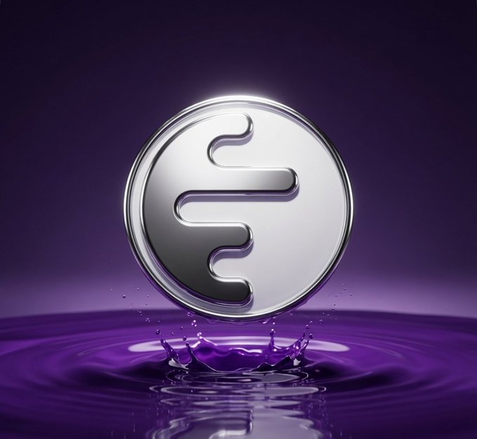 A sleek silver Sketches token (logo stylized as an "S") hovers above a rippling splash of purple liquid, symbolizing the impending TGE/airdrop excitement. The post teases whether the token launch will happen in August or September, with the dynamic water splash suggesting a splashy debut is imminent.