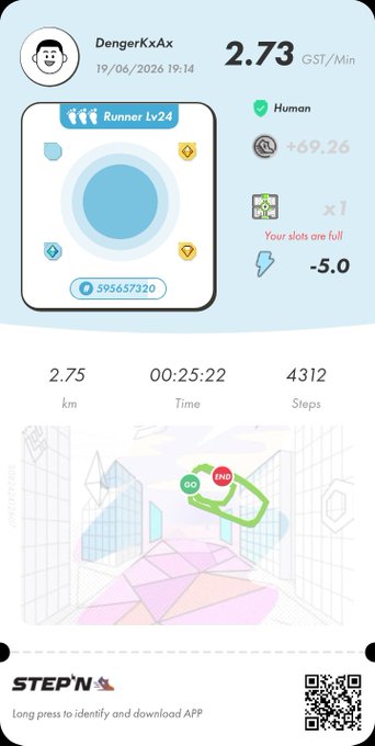 The image is a screenshot of an app or webpage related to a fitness activity, possibly for a running app that tracks users' progress through a map with various icons indicating different data points such as distance traveled, pace, calorie expenditure, heart rate, and more. The content displays the details of user's activity in blue text at the top of the screen, while the map is rendered in pink. There are no descriptions or additional information provided about how this app could be used to track someone's running progress specifically.