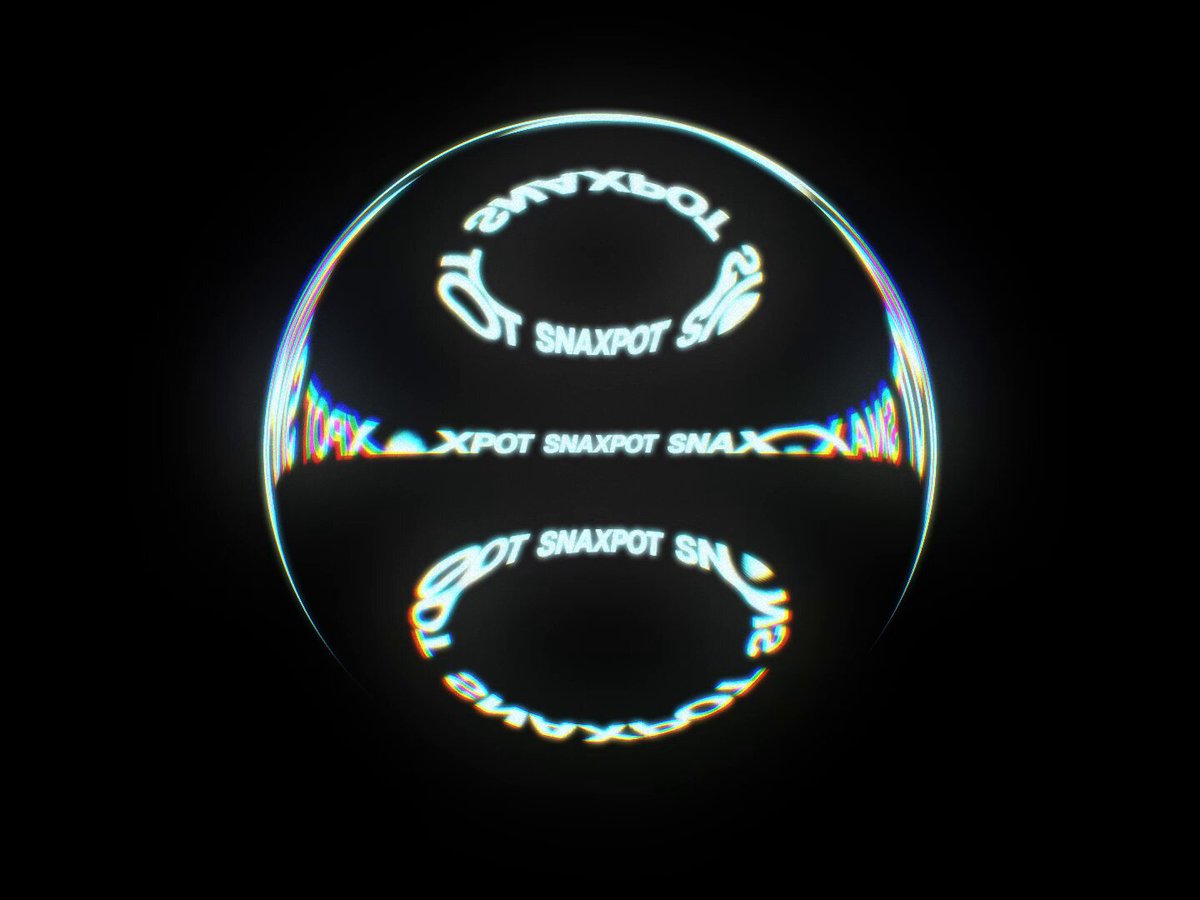 The image features a large neon-colored advertisement with the words "Trade. Earn tickets. Win $500,000." displayed above an oval that resembles a snappot or a slanty dog's head. Below this oval, there is another oval containing additional text related to the advertisement. The background of the image appears to be black and white but it seems like the image itself might have been transformed into neon colors due to the lighting or other factors in the photograph.