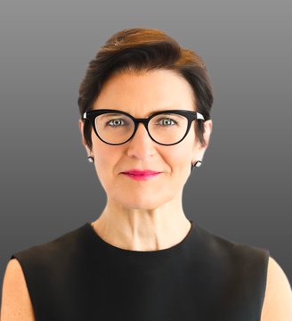 A headshot portrait of Jane Fraser, CEO of Citigroup, wearing black-rimmed glasses and a sleeveless black top against a gray background, accompanies a news announcement about her support for the CLARITY Act.