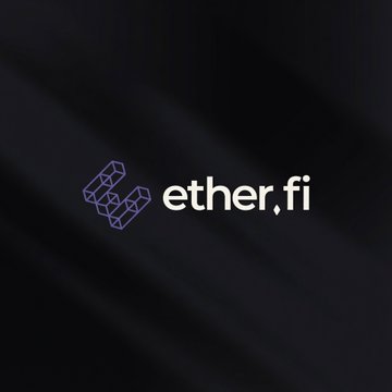 The image displays the "ether.fi" logo featuring a stylized purple geometric "E" icon next to the brand name on a dark background. This visual relates to the post's announcement about Ether.fi's restructuring of weETH into a pure liquid staking token by separating its restaking features.