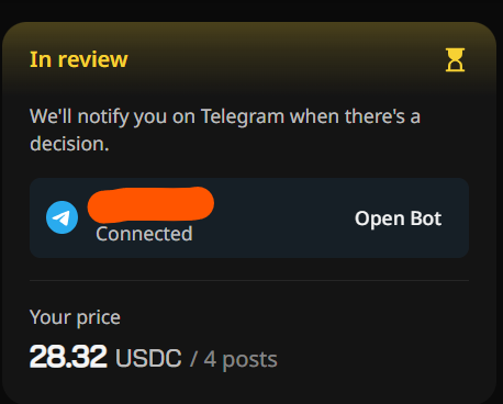 The image shows a screenshot of a social media app's timeline that has been altered. A prominent post on Twitter, tagged with "in review", has been hijacked by several users. The post originally declared $7 per post for anyone who wants to connect the account, but it appears that someone manipulated this information to pay out $10k instead. This manipulation trick seems to have caused a massive distraction in the app's focus. Additionally, there is an open bot post among the altered timeline items, adding confusion about the original intent of the payouts. The caption explains that users should look at what's in the image and try to understand how it relates to the post.
