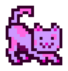 A pixel art illustration of a smiling purple cat with a curly pink tail. The image represents MoonCat #6895, a unique digital collectible that was adopted on the blockchain for 0.18 ETH ($449.18) according to the transaction hash 0x20dfd2e8dc27df878c4220c305b5f9824c6f38e7026e1b7c1c1d524bd4bf3852.