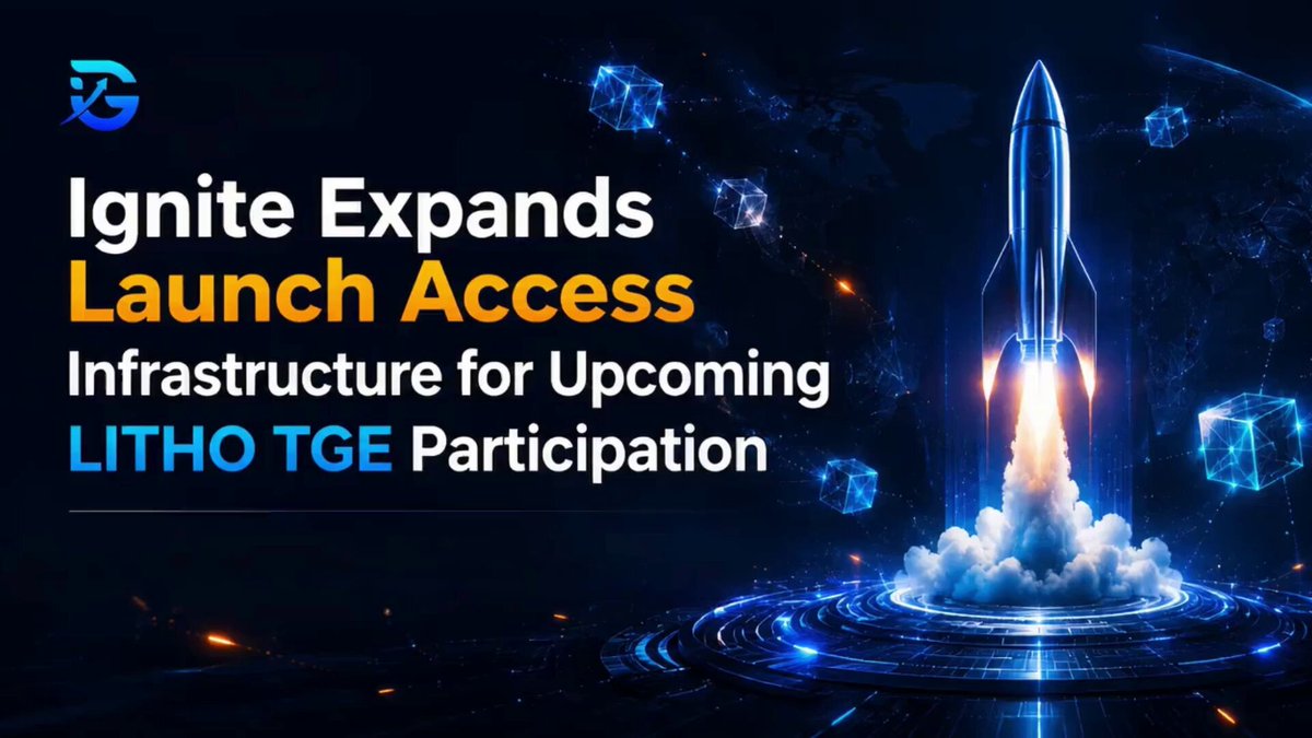 The image features an advertisement for Ignite Expands Launch Access, which is a service that helps users access the Web4 ecosystem onboarding process. The image shows a rocket launching into space with the text "Litho TGE participation" written on it. This suggests that the company is offering this service to LITHO participants who are interested in accessing the Web4 ecosystem for their projects.