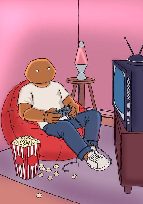 A hooded figure lounges on a red bean bag playing video games while watching TV, with popcorn scattered on the floor. The cozy, anonymous gaming setup humorously illustrates the post's theme of privacy and confidentiality, suggesting that just as the figure enjoys their entertainment in a private, shielded space, SeismicSys ensures transactions and data remain similarly protected from public view.