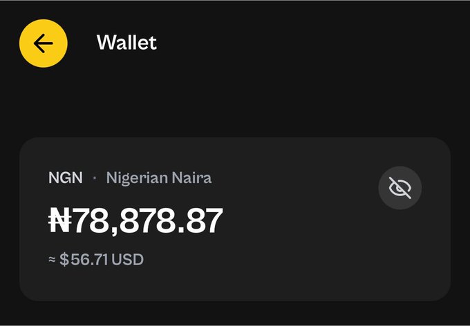 The image shows a digital wallet displaying a balance of ₦78,878.87 NGN (Nigerian Naira), equivalent to approximately $56.71 USD. This wallet screenshot likely serves as proof of earnings or rewards from participating in the @myotcplug_ giveaway, where users can win $20 rewards by meeting simple requirements like dropping their ID and turning on notifications.