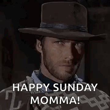 The image features a man wearing a cowboy hat, which appears to be a part of his outfit or character design for an online post. The caption reads "Happy Sunday Momma!" and includes a quote about privacy being an absence rather than a feature. This message is related to the image as it seems to be promoting a specific brand or product, possibly related to cowboy hats or other western-themed items.