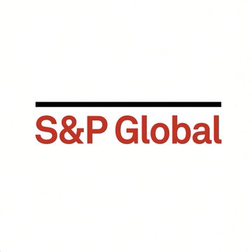 The image displays the "S&P Global" logo in red text with a black horizontal line above it, appearing alongside a post discussing standardized digital finance interfaces and Bitcoin innovation by ArkLabs. The logo likely represents S&P Global as a source or contextual reference for the post's commentary on financial technology standards.