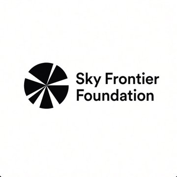The image shows the black and white logo of the "Sky Frontier Foundation," featuring a circular emblem with segmented geometric lines next to the organization's name. The logo relates to the accompanying post about Moody's rating Sky Protocol, a stablecoin protocol under the broader Sky ecosystem.