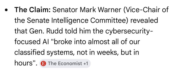 The image shows a post about Bitcoin, which has been shared by someone named "Econometrician". The post includes a quote from Mark Warner (Vice-Chair of the Senate Intelligence Committee) who stated that Gen. Rudd broke into almost all of our classified systems, not in weeks, but in days, but in hours." This quote is related to Bitcoin and its auditing process.