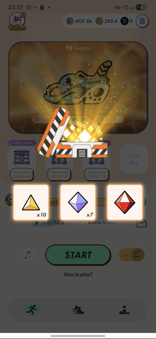 The image shows a phone screen with three icons displayed, each representing a different game level or challenge. The first icon is a yellow explosion, the second one is an orange building, and the third one is a red diamond. These icons are part of a mobile gaming app that offers various levels to progress through in a fun and engaging way.