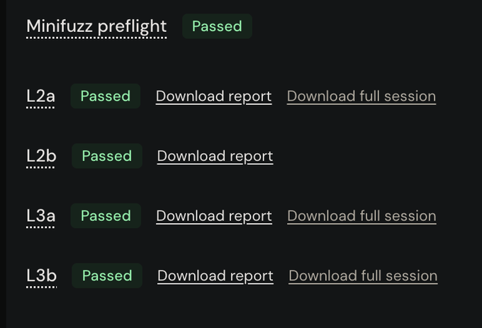 The image shows a computer screen displaying text related to Minifuzz pretflight, including the message "Minifuzz pretflight", with "passed" written above it. There are also various other messages displayed next to "passed". The computer screen is situated on top of an actual airplane model.