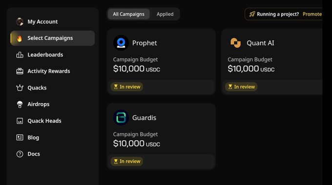 The image presents a screenshot of a campaign dashboard from Wallchain, an AI-powered tool for automating campaigns across multiple social media platforms. The tool displays several campaigns set up on the dashboard which include campaigns related to "Guardidas" and others. The dashboard also showcases the budget allocation for each campaign and allows creators to select their campaigns with just one click. 

The post explains that Wallchain's AI-powered creator selection is outperforming manual processes in terms of audience matching, focusing on niche audiences, and better targeting social media users by leveraging Machine Learning and advanced AI technologies to improve the efficiency of campaign automation across various social media platforms.