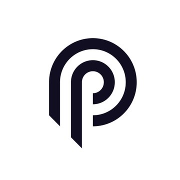 The image shows a stylized logo resembling a "P" or abstract design, which represents the Pyth network. The logo visually ties to the announcement that Nasdaq's TotalView depth-of-book feed will now be distributed on Pyth's blockchain-based marketplace.