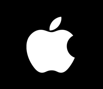 The image features a white Apple logo against a black background, with the text "Bullish news" below it. The focus of the image seems to be on the Apple logo itself rather than the accompanying text or any other elements within the frame.