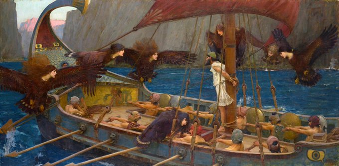 In the painting "The Sirens and Ulysses" by John William Waterhouse, winged women lure a ship's crew with their song. This imagery mirrors the overwhelming and almost hypnotic pull of new, hyped technologies like AI, reminiscent of the feverish excitement around crypto in late 2021.
