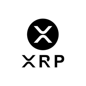 The image shows the official XRP logo, featuring a black circular emblem with the stylized "X" symbol above the "XRP" wordmark. This visual ties directly to the news of XRP spot volume surpassing Bitcoin and Ethereum on South Korea's largest exchange with $145.57 million in trading volume.
