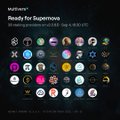 Logo banner for the web3 domain 'web3arn' titled 'Ready for Supernova', displaying numerous cryptocurrency and NFT project icons including BAYC, MAYC, and others.