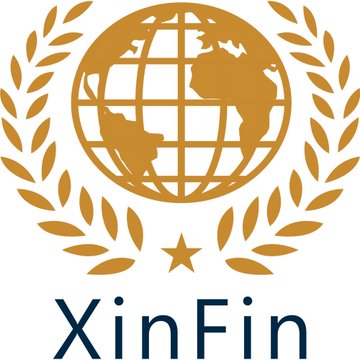 The image is the XinFin (XDC) logo, featuring a golden globe flanked by laurel wreaths above the "XinFin" name. It visually ties to the post's claim about XDC becoming the unified North American currency, as XinFin's enterprise-grade blockchain network is positioned to facilitate cross-border trade and payments between the US, Canada, and Mexico.