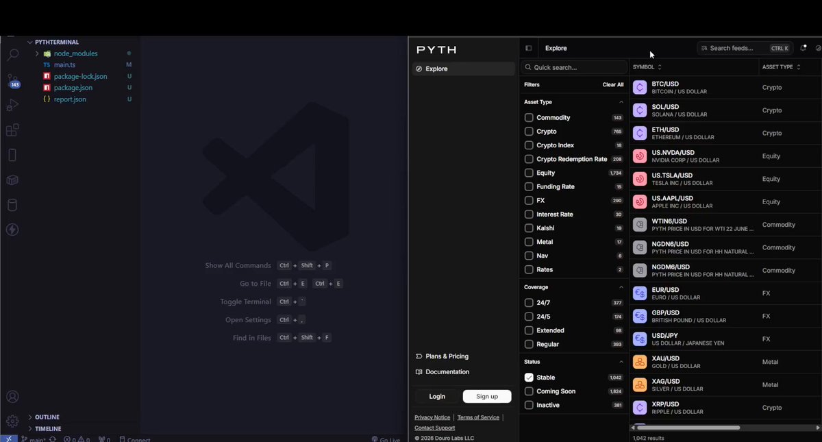 The image presents an updated version of a software called PyMth that displays the interface for trading in cryptocurrency, equities, foreign exchange, and commodities using terminals such as Microsoft Terminal, Terminal Server, or a custom terminal. The screen features live price feeds from Polymarket and allows users to track real-time prices across various financial markets with high transparency. The post highlights the software's advantages: providing traders access to over 3,000+ live price feeds for analyzing market trends without requiring an API key, offering full data transparency, and enabling users to compare their trades against market benchmarks for optimal decision making.