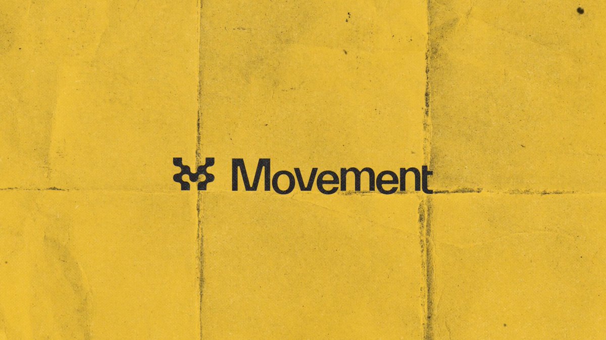 The image features an advertisement for "MOVEMENT" written in black letters against a yellow background, which appears to be a poster or banner. The text "MOVEMENT" is clearly visible at the top of the image. The overall design seems to be simple and straightforward, with the focus on the brand name rather than any additional details about the product or service being advertised.