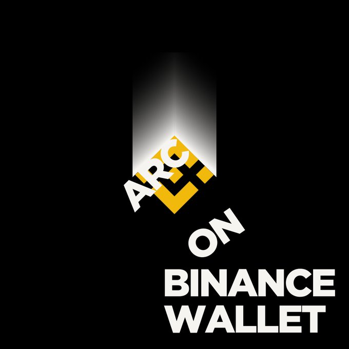 A graphic on a black background displays the Binance logo with text reading 'ON BINANCE WALLET'.