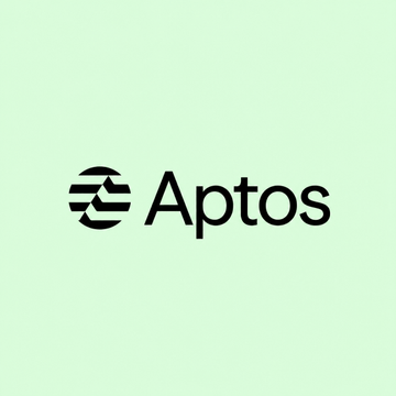 The image displays the Aptos logo and wordmark on a light green background, which serves as the brand identifier for the cryptocurrency project discussed in the post about the Aptos Foundation's proposed supply cap, staking reward changes, and gas fee increases for the $APT token.