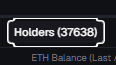 A dark interface displays "Holders (37638)" in a rounded box, with "ETH Balance | Last" labeled below it. The image highlights the project's large holder count, visually reinforcing the post's claim about retail-driven growth through a flywheel effect.