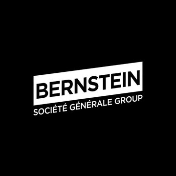 The image displays the "BERNSTEIN - SOCIÉTÉ GÉNÉRALE GROUP" logo in white text on a black background, identifying the research firm that provided the data on Robinhood Chain's $3.1B in DEX volume during its first week, ranking it among the top five chains.