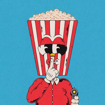 This NFT features a popcorn bucket character with a shushing gesture, embodying the post's message to embrace individuality and forge your own path. The phrase "Gm Gm NFTs" also appears in the accompanying text.