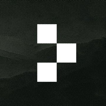 The image features a stylized logo of three white squares arranged in a staggered vertical pattern against a dark, textured background. The geometric design likely serves as a minimalist branding element accompanying the announcement of Credible Finance reaching $1 billion in global settlements on the Solana network.