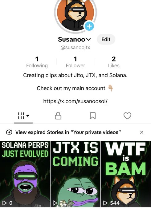 The image features a social media post with three different cartoon characters representing Jito, JTX, and WTF (which stands for "What's Up?"). The post includes text that talks about JTX coming soon or already being on the platform. The post also has a link to a video where JTX is shown in a virtual reality headset with a beard.