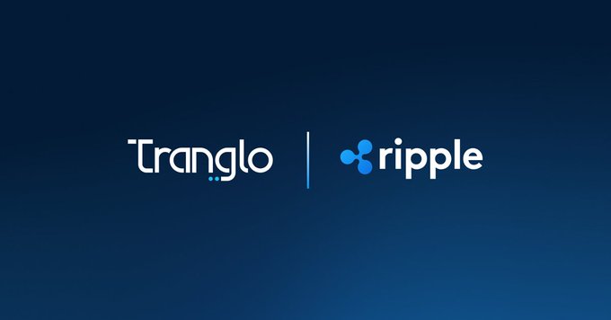 A dark blue graphic displays the logos of 'Tranglo' and 'ripple' separated by a vertical line.