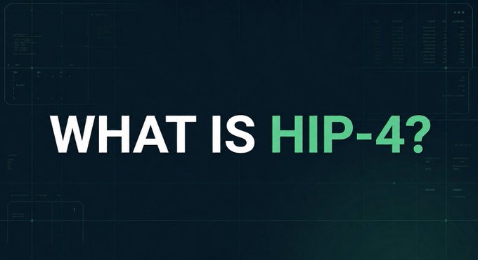 The image features a large block of text that reads "What is hip-4?" with a green arrow pointing towards it. The text is written in white, making it stand out against the dark background. The arrow indicates that the answer lies within the question itself.