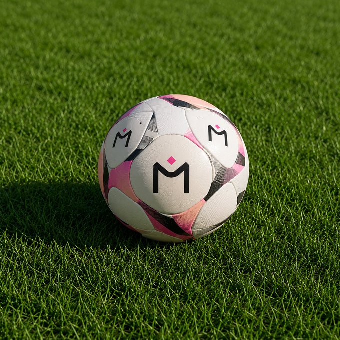 The image features a soccer ball sitting on top of a green field, with its logo prominently displayed on the side. The background consists of a lush green lawn that extends into the distance. The text "Touch grass this weekend" is written at the bottom right corner of the photo. This message seems to be related to the soccer ball's placement in the image, as it suggests that someone might want to engage with or interact with the ball by playing soccer on the field.